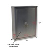 Omnimed Dbl Door Small SS Narcotic Cabinet (15"HX11"WX4"D) 181601